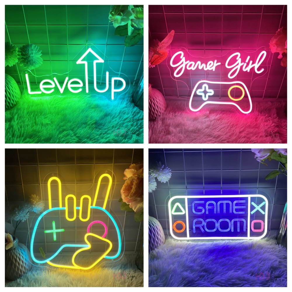 Party Games Girls Night - Letrero Led de neón para juegos,