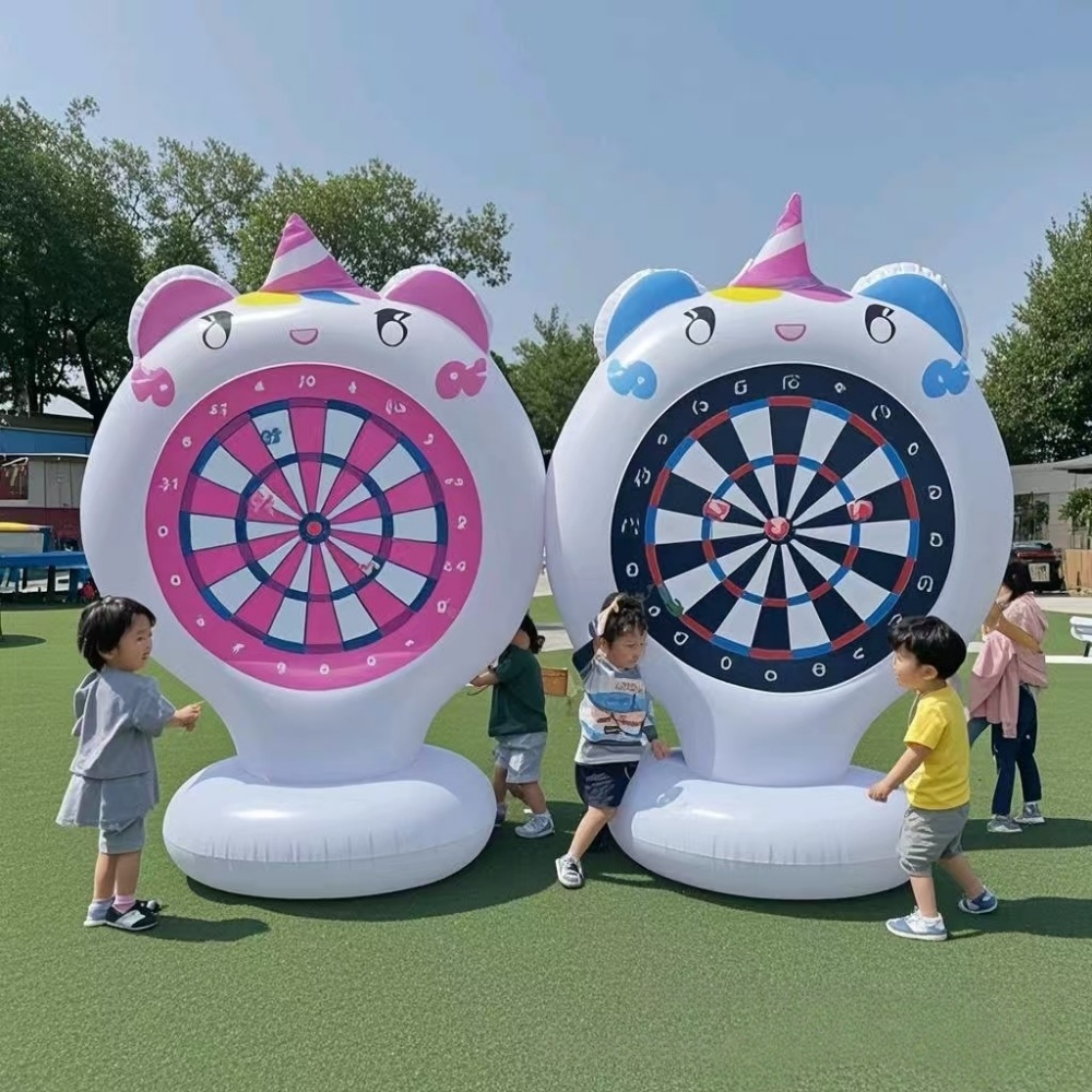 Party Games Kids Outdoor - Juego de lanzamiento de unicornio inflable,