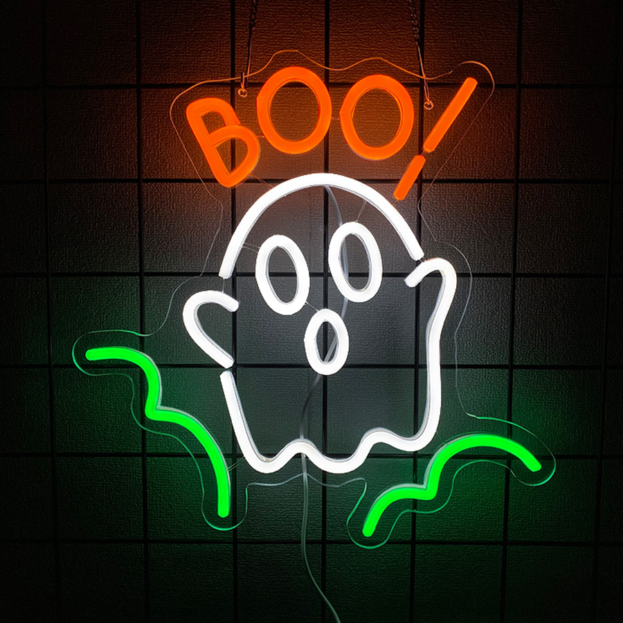 Letrero de neón LED Boo Witch, - Party Games Best reseña y precio