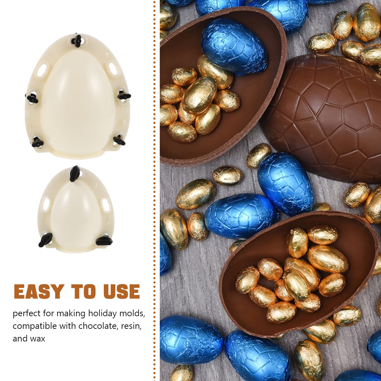 2 moldes de plástico con forma - Party Games Egg reseña y precio